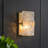 1-light Gold Metal Textured Glass Wall Sconce Set