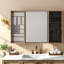 Armoires à pharmacie avec rangement, miroir en bois de 43,5 po, salle de bain moderne
