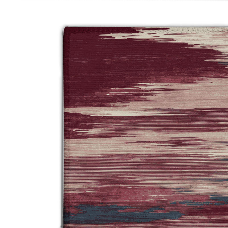 Tapis intérieur et extérieur brun Watercolor, Rectangulaire 8 pi x 10 pi