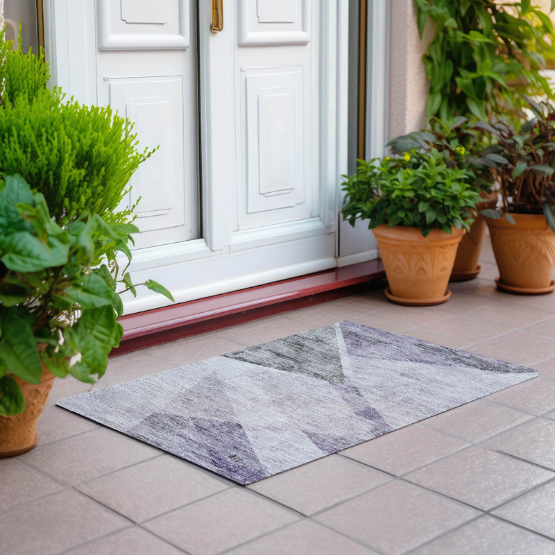  Malchow Non-Slip Door Mat, Rectangle 1'8" x 2'6"