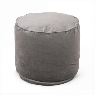 Ottoman Cylinder Pouf Slate Gray 16x16x16 Multi-Use | Slate Gray | Compact