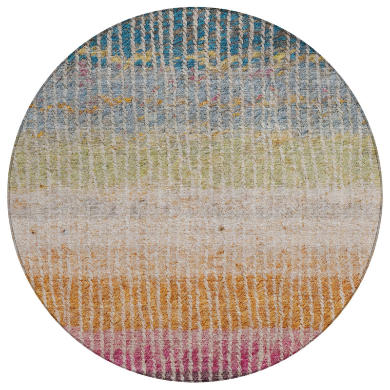Tapis intérieur / extérieur lavable à la machine Chantille ACN2314, Rond 8 pi