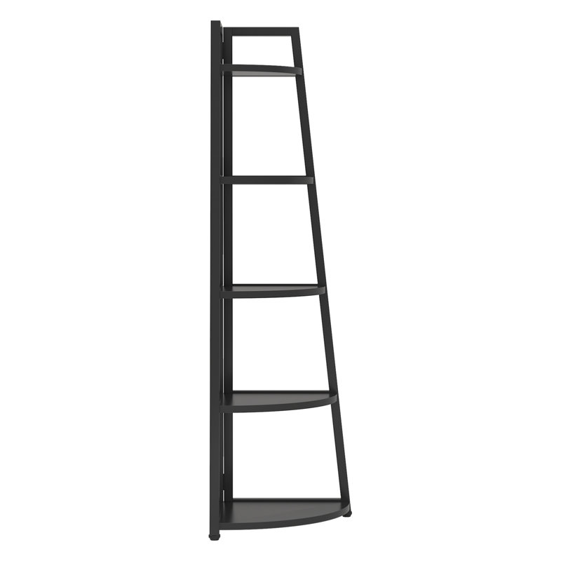70.07" Tall Corner Shelf, Black