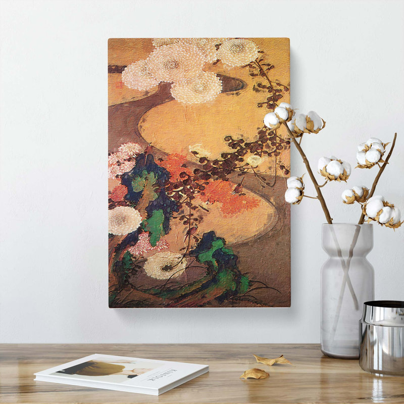 Chrysanthemums & Birds by Ito Jakuchu - Wrapped Canvas Painting, 60cm H x 40cm W x 3cm D