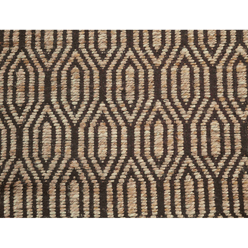 Tapis chocolat tissé à la main Chen, Rectangle 2 pi x 3 pi