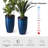Set Of 2 Oversized Gradient Green Faux Ceramic  Tall Plastic Planter-1155637905-1155637908