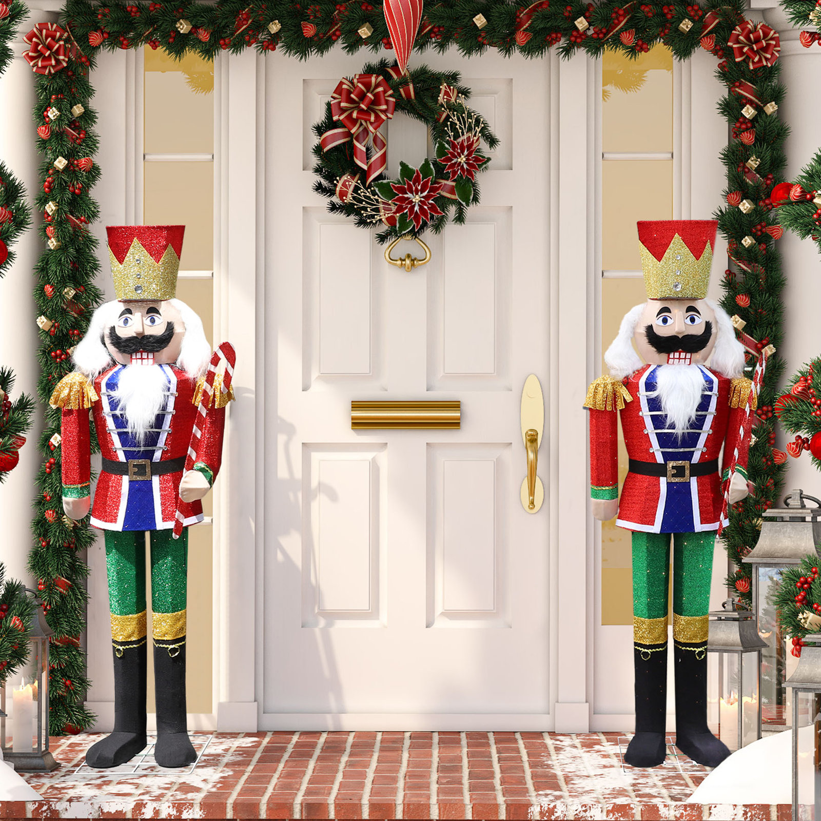 Gutierrez 5' Lighted Soldier Nutcracker, Red Hat