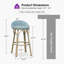Tabouret de bar et tabouret de bar surdimensionné à dossier bas en rotin pourpre PURPLE LEAF-1205493841-1205493843