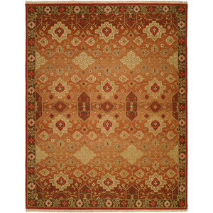 Rust And Ivory Check Rug Madison Couture Rugs Oriental Handwoven Wool Rust/Ivory Rug | Perigold