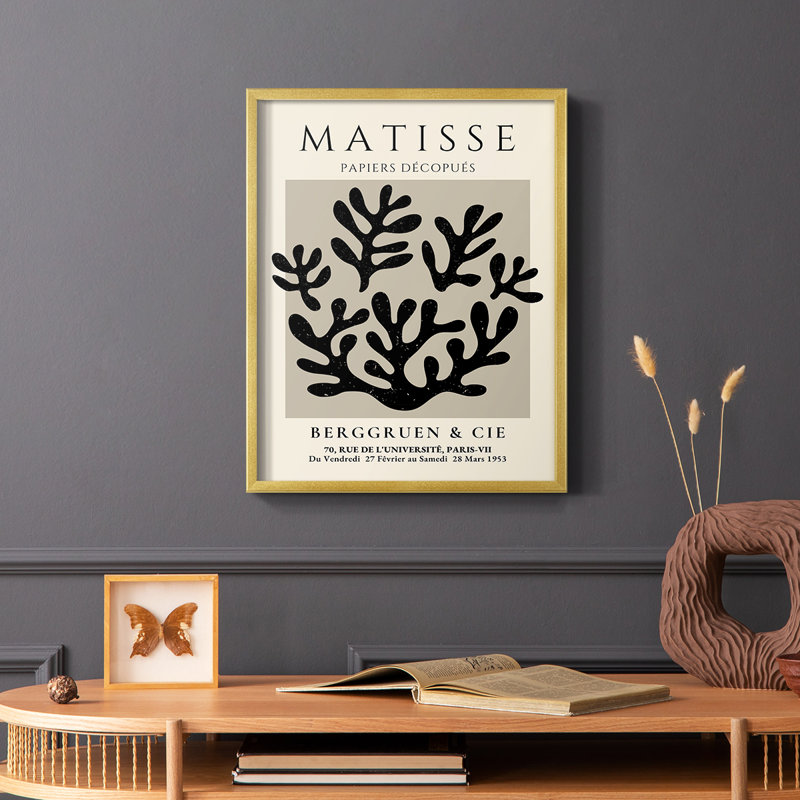 Matisse CLV, reproduction encadrée - bois massif, H 14 po x l 11 po, Or