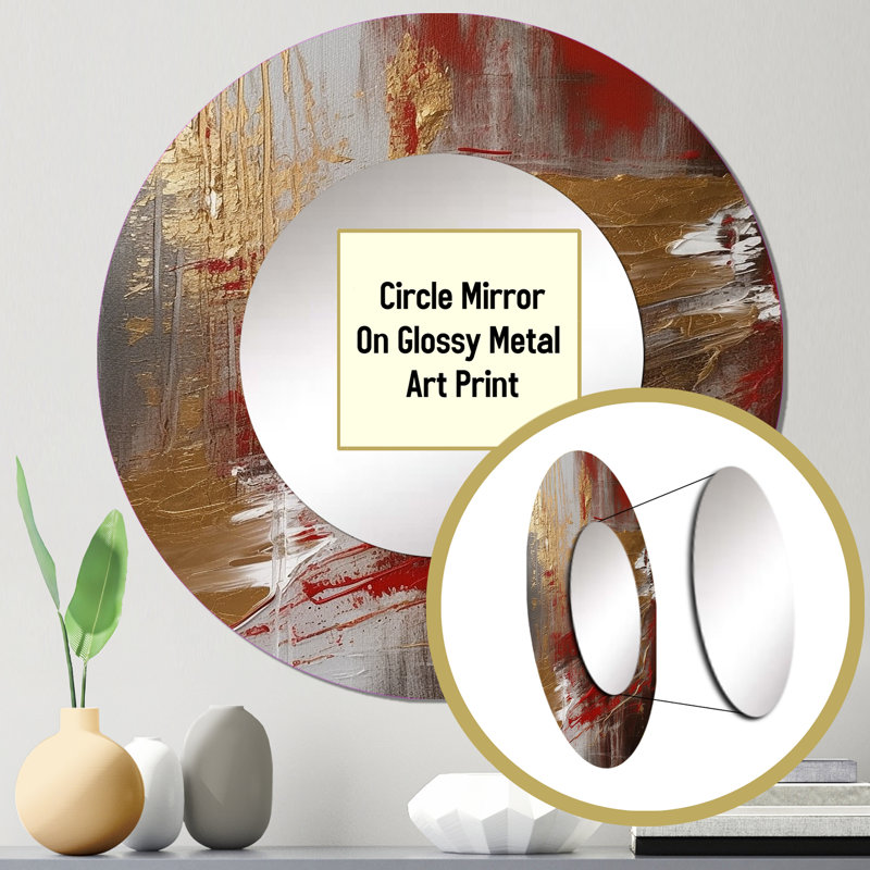 Baldovino Metal Round Mirror