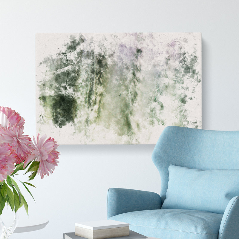 Bird Flying By The Waterfall - Wrapped Canvas, 40cm H x 60cm W x 3cm D