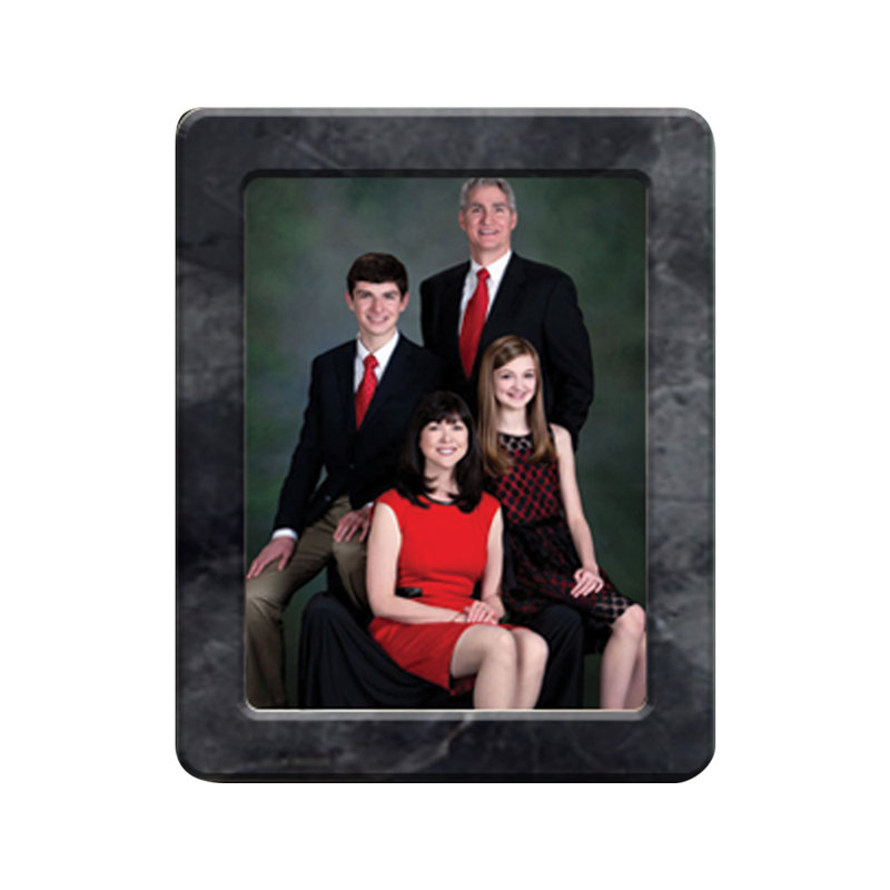 Black Marble Picture Frame, 4x6 Inches, Desktop Photo Display