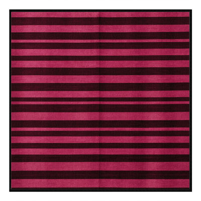 Machine Washable Horizontal Stripes Red Area Rug
