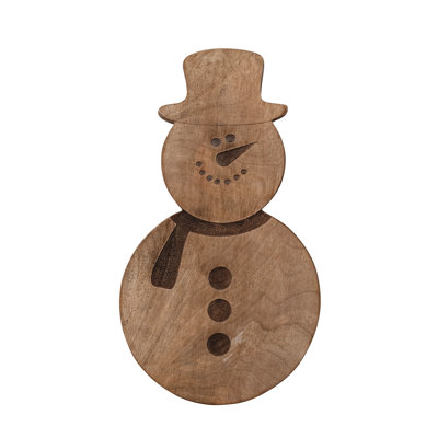 Mango Wood Snowman Etched Serving Board