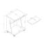 Chariot utilitaire Chariot à micro-ondes Chariot de cuisine Chariot d'ordinateur Une tablette coulissante Deux tablettes Coins arrondis mobiles sur roulettes-1361902858