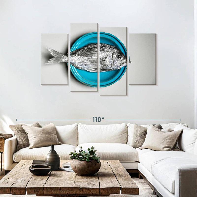 Assiette de poisson Yarlin, H 48 po x l 75 po