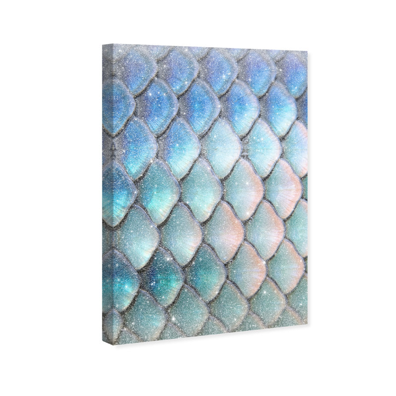 Mermaid Zoom Canvas Fantasy & Sci Fi Print by Oliver Gal, Black Frame, 10 x 15, 15"H x 10"W, Gallery Wrapped