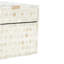 Armadi Mother of Pearl Shell Handmade Mosaic Dot Storage Geometric Decorative Cream Box with Accents Set