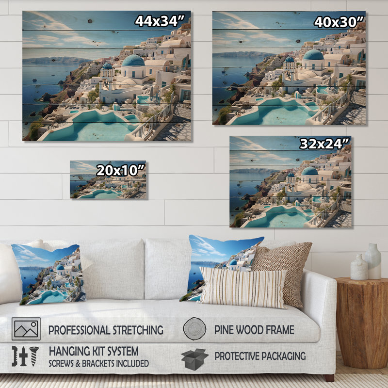 Panneaux de décoration murale Waverton - Paysages en bois, H 34 po x l 44 po