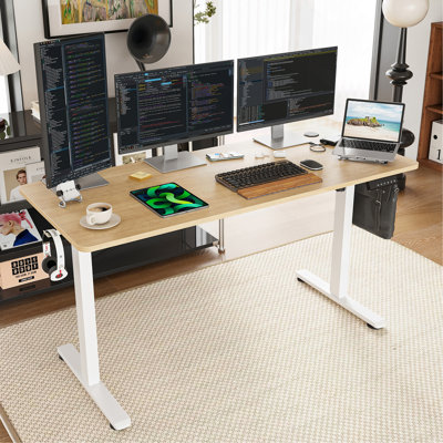 Bureau électrique debout avec hauteur ajustable et planche d'épissure pour une utilisation ergonomique à domicile
