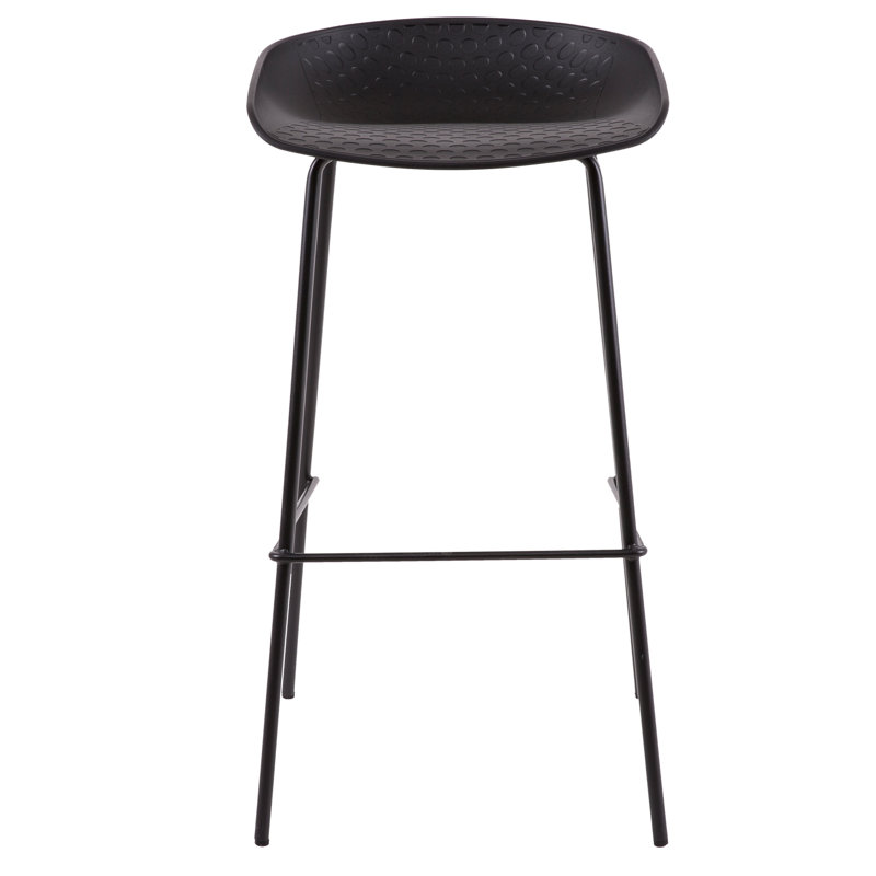Sequim Counter Stool with Metal Frame, Black