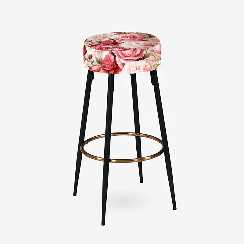 Ensemble de 2 tabourets de bar rétro avec motif victorien Grace