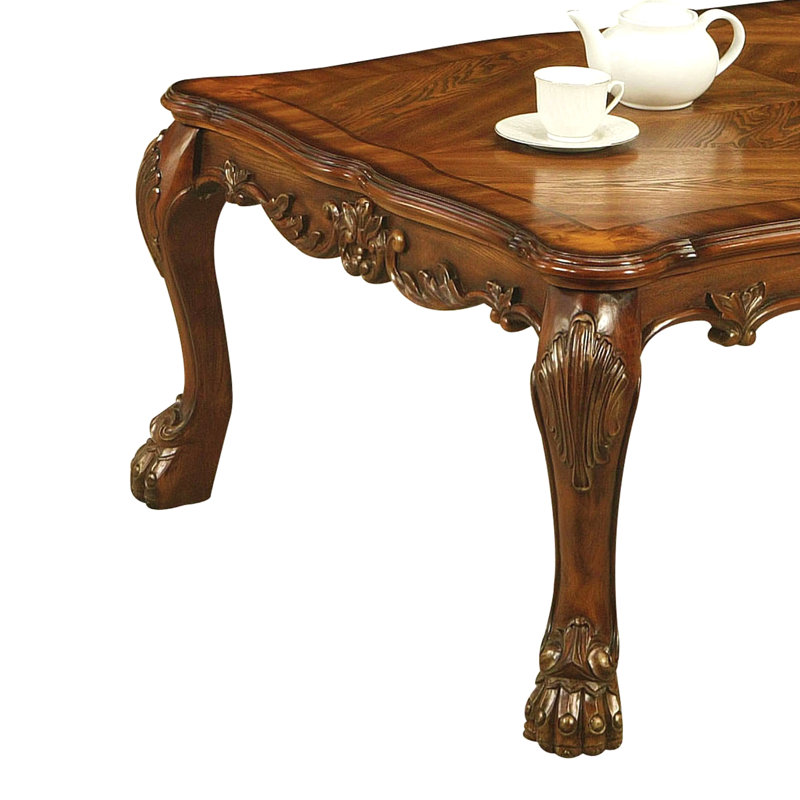 Cherry Oak Coffee Table With Claw Leg