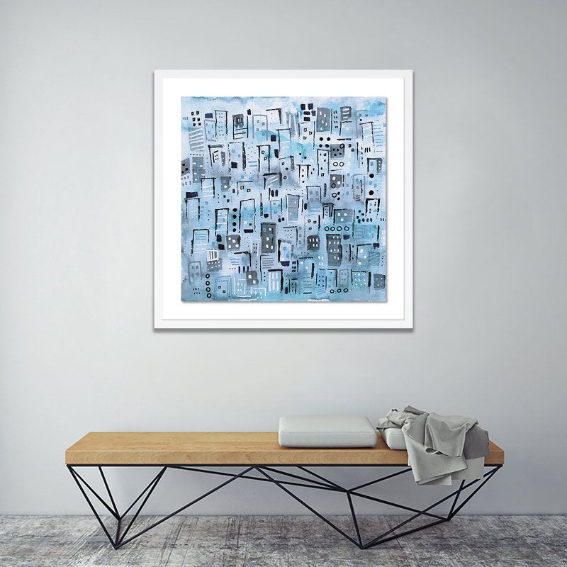 Rainy Weekend Print by Melanie Biehle, White, 24" H x 24" W x 1.5" D