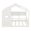 Cadre de lit en bois sur le thème de la maison qui comprend un toit et une tablette de rangement pratique-1584482524-1584482527