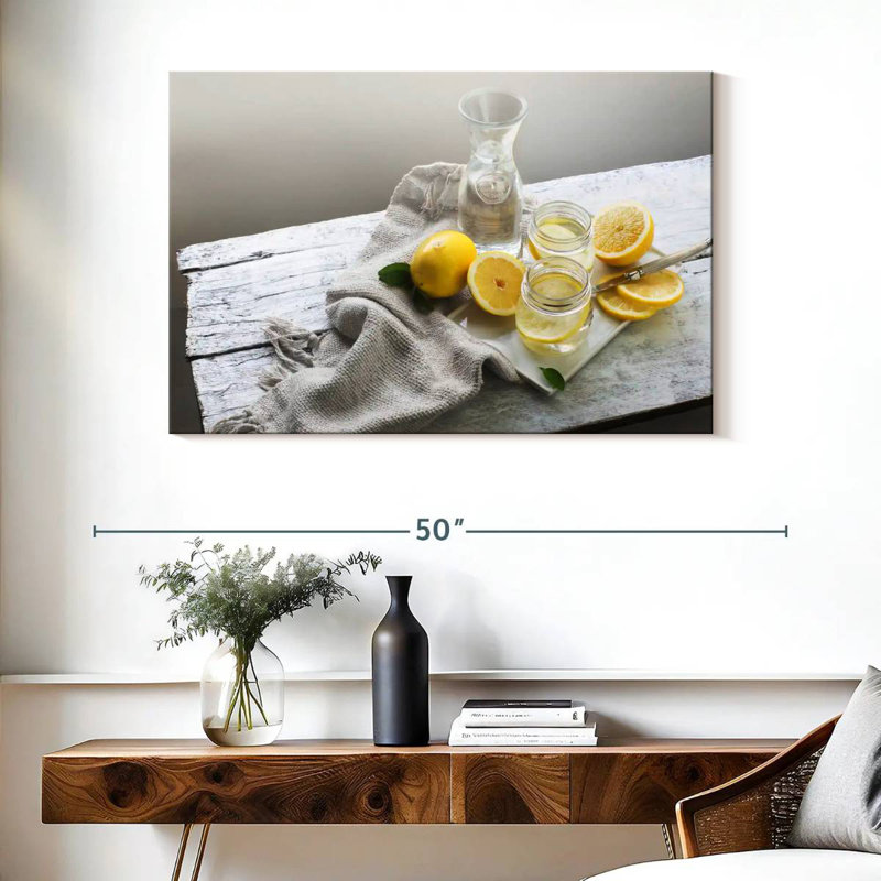 Yarlin eau de citron rustique, H 26 po x l 39 po