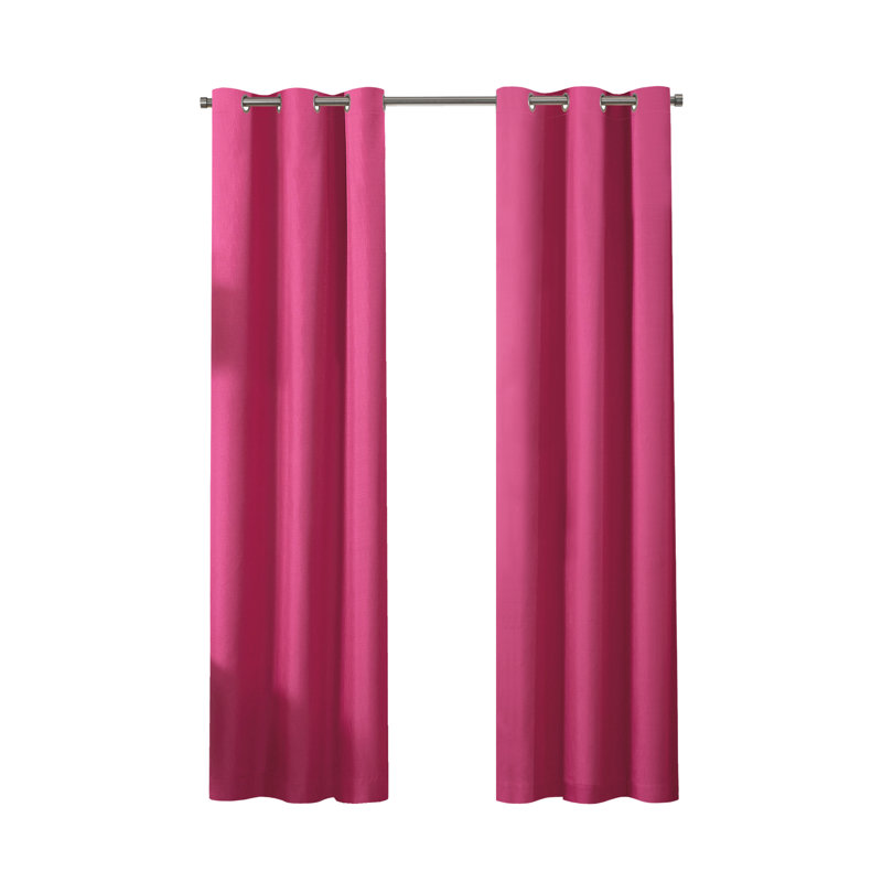 Eclipse Kendall Grommet Solid Blackout Curtain Panel, Raspberry, 42" W x 54" L