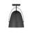 Black 9.5" W Outdoor Semi Flush Mount