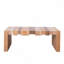 Table de centre rectangulaire 48,2 po pour le salon - Cette élégante table basse rectangulaire allie charme rustique et design moderne, parfaite pour la maison de campagne, industrielle et minimaliste