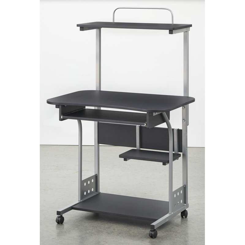 Fuselier Metal Base Computer Desk, Black / Gray