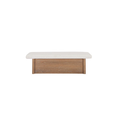 Polyester Blend Upholstered Storage Bench