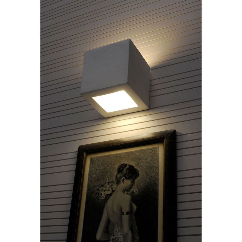 Anberlyn Ceramic Flush Mounted Sconce, White