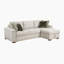  Canapé modulaire moderne et contemporain en microfibre réversible de 110,5 po Orrin avec rangement peu encombrant, méridienne confortable, coussins inclus et conception polyvalente.-301443321