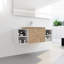 Meuble-lavabo 48 po avec lavabo, fixation murale, 2 portes, petites tablettes, look moderne, armoire en contreplaqué de 48 po, tablette à fermeture douce-1349176108