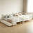 Full Over Full Convertible Wooden Bunk Bed with Twin Trundle, Splits Into Two Full Platform Beds-1759053671
