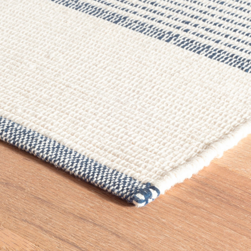 Tapis en coton tissé à la main La Mirada, Tapis de couloir 2 pi 6 po x 8 pi