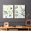Motif de fleurs murales I - impression encadrée de qualité supérieure - prête à être accrochée - aucun clou requis - aucun clou requis