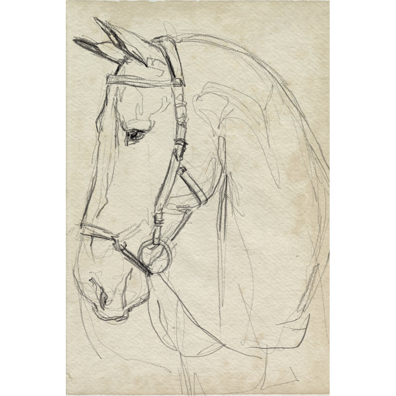 Cheval en croquis II, H 18 po x l 12 po x P 1,25 po