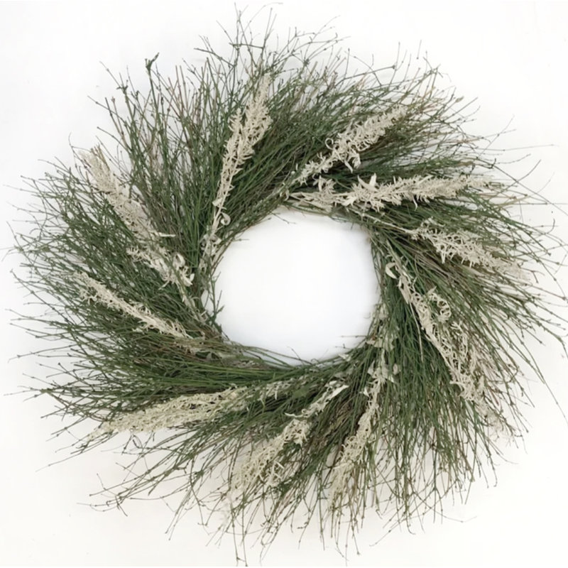 Handcrafted Dried Wreath, 30" H x 30" W x 5" D