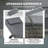Outdoor Chaise Lounge, 5-Level Adjustable Backrest Rattan Pool Lounge Chair With Wheels, Cushion & Headrest, Gray-949075870-949075864
