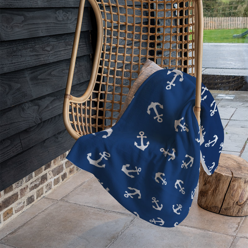 Quevedo Quilted Throw Blanket, Navy