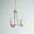 3 - Light Steel Dimmable Chandelier