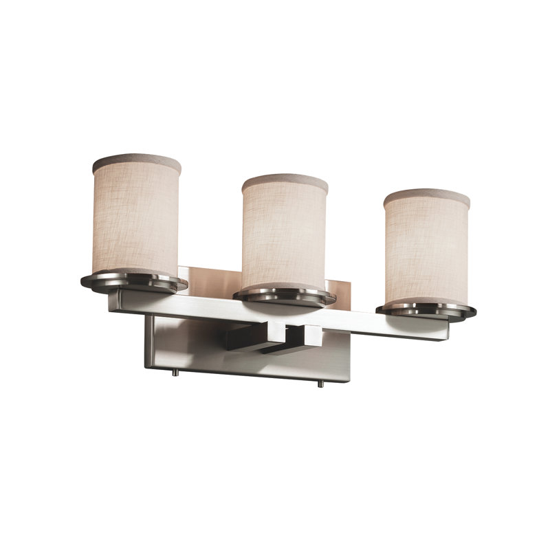 Éclairage pour salle de bain 3 lumières Favela, Bronze foncé, Blanc