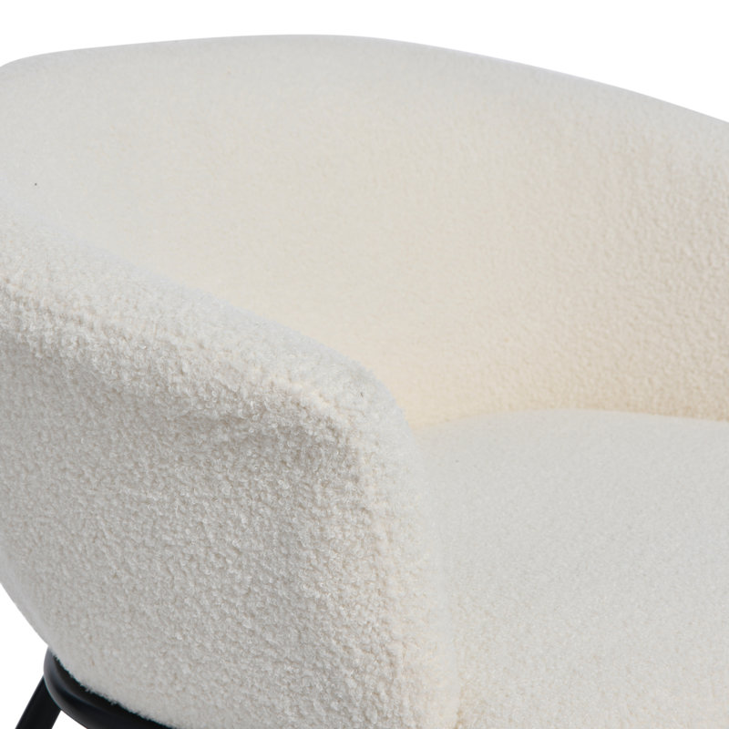 Fauteuil de 26 po de large Shoko, Blanc