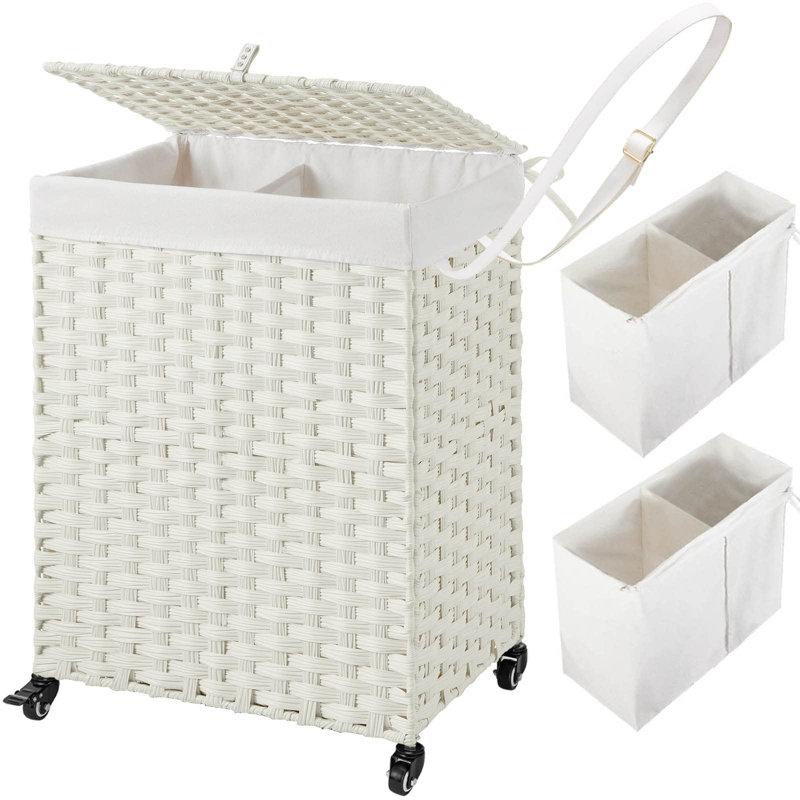 Resin Laundry Hamper, 95.1 qt., Black